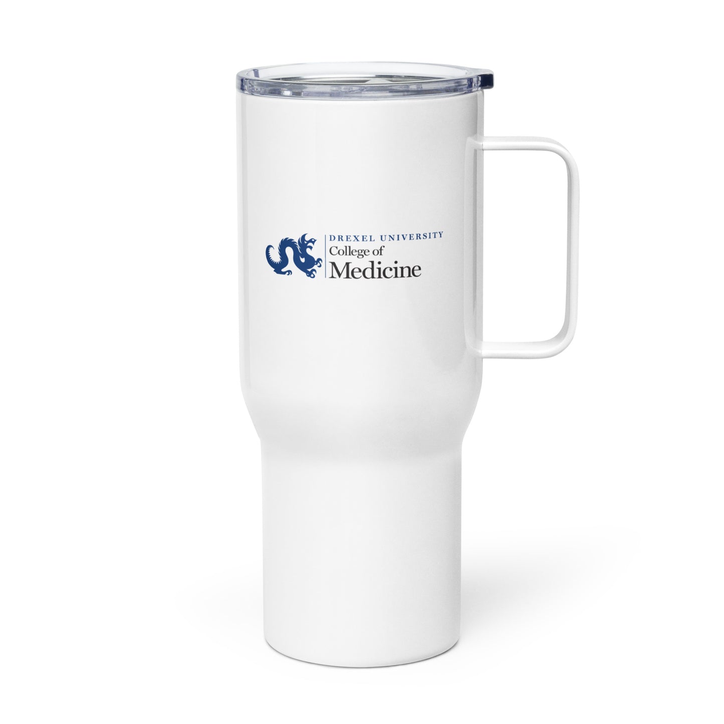Travel mug with a handle