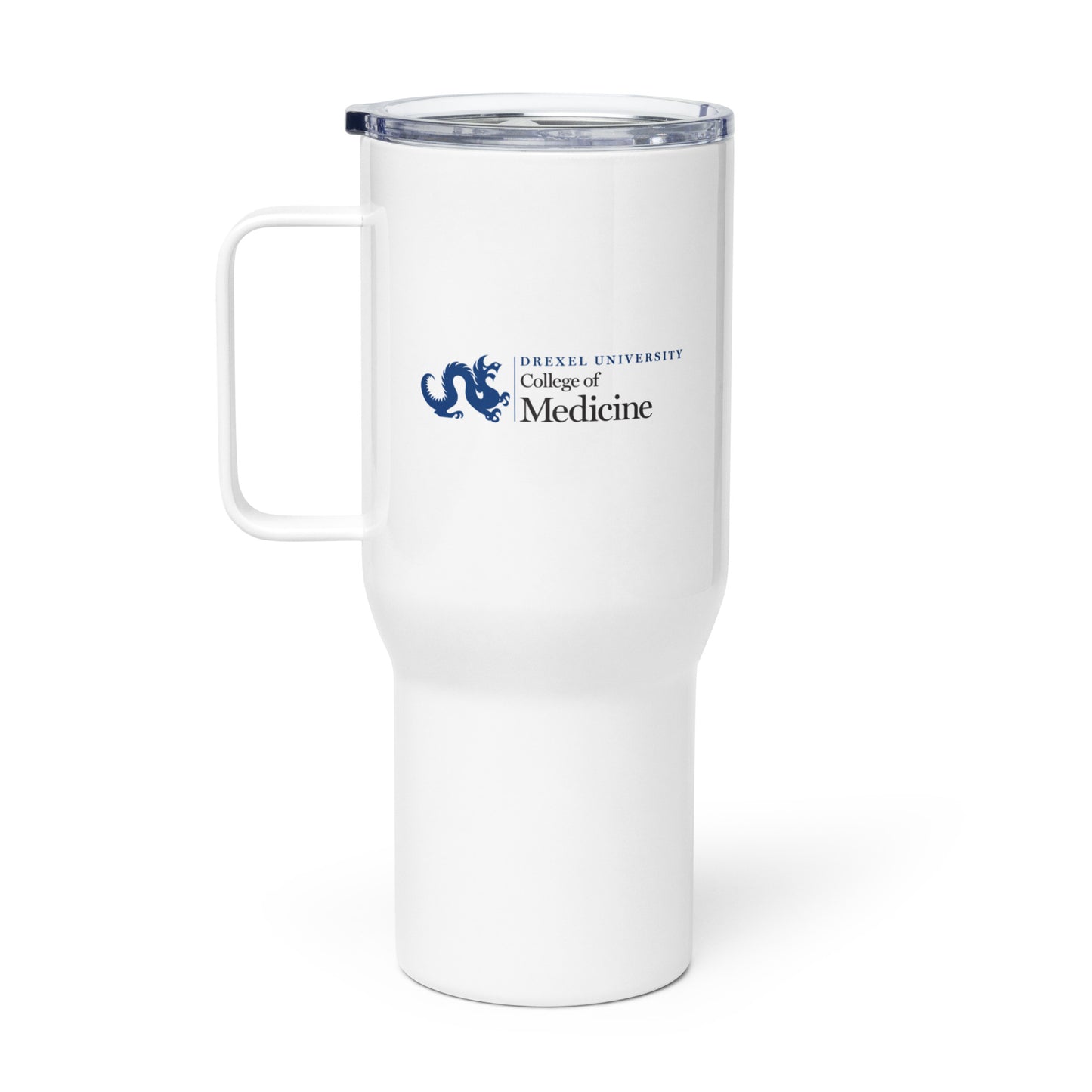 Travel mug with a handle