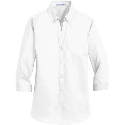 Port Authority Women's 3/4-Sleeve SuperPro Twill Shirt