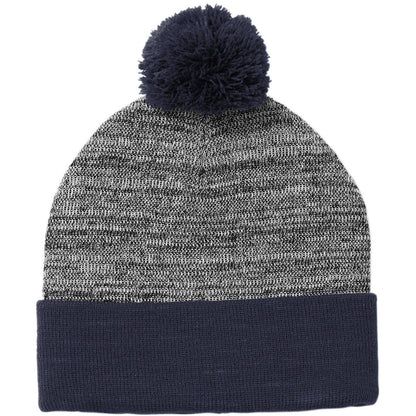 Sport-Tek Heather Pom Pom Beanie