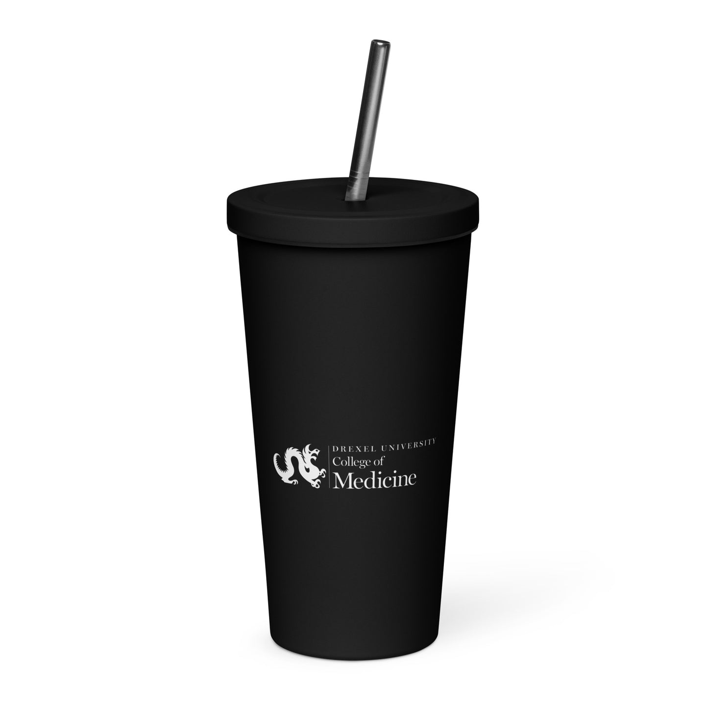 DUCOM Insulated tumbler with a straw