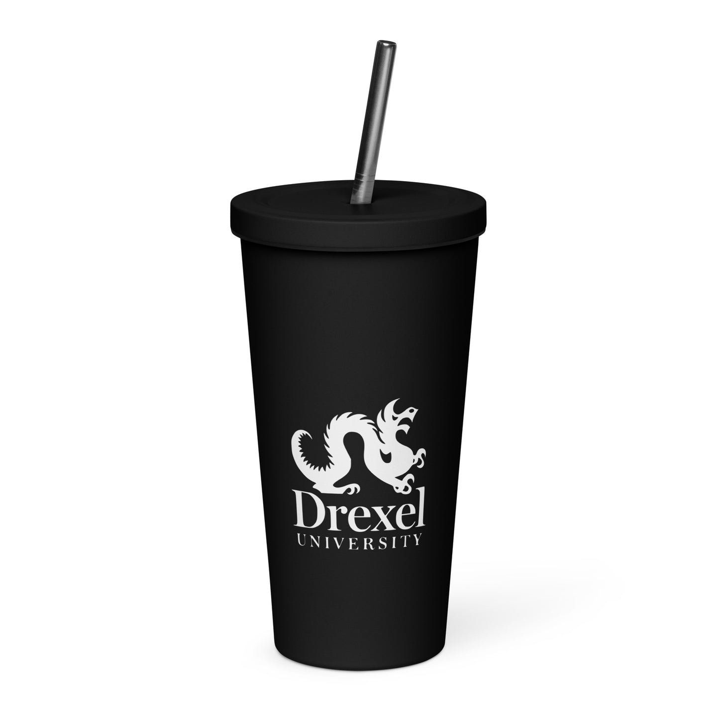 DU Insulated tumbler with a straw