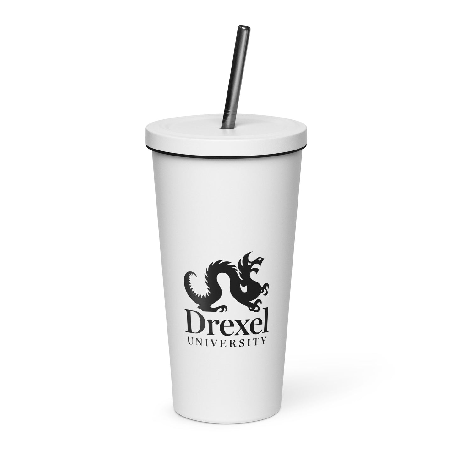 DU Insulated tumbler with a straw