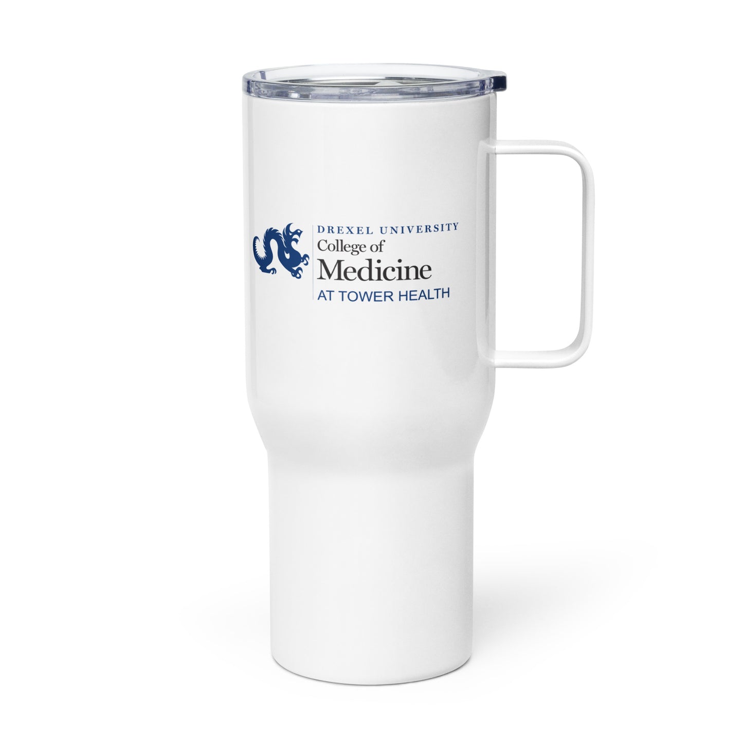 DUCOM Tower Health Travel mug with a handle